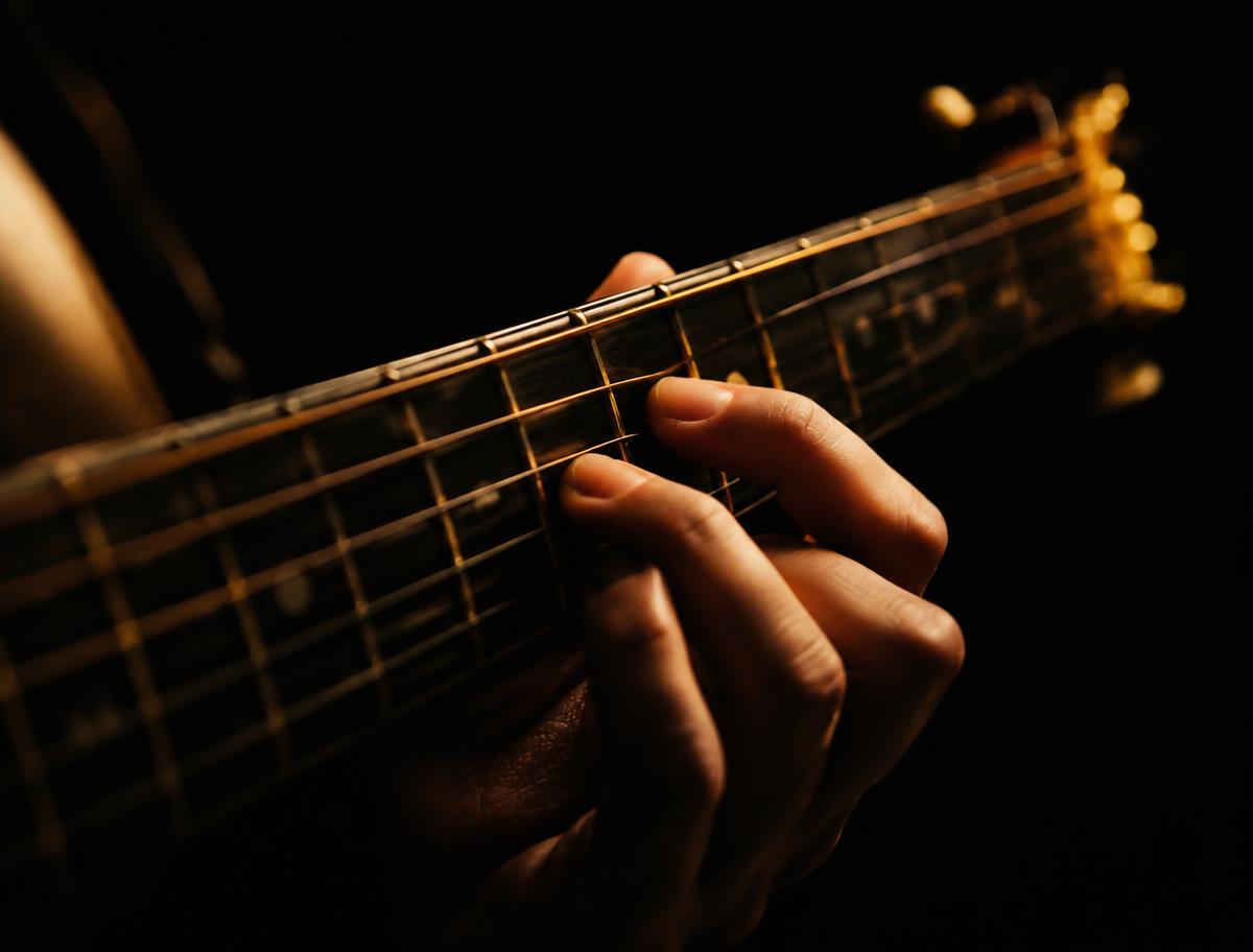 Danny Martínez tocando la guitarra